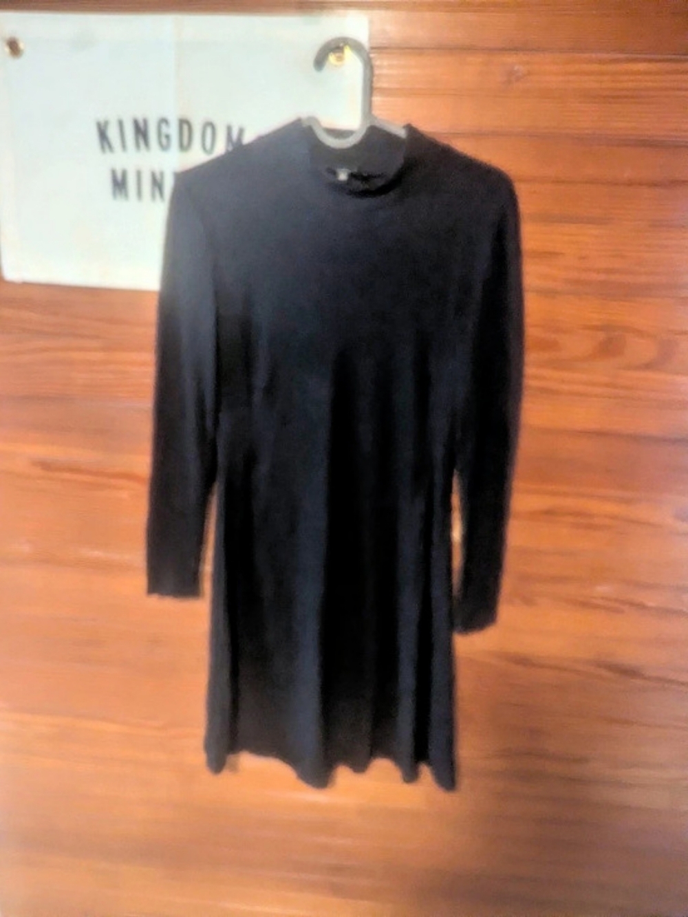 Madewell Raya Mock Neck Rib Mini Sweater Dress Black XXS